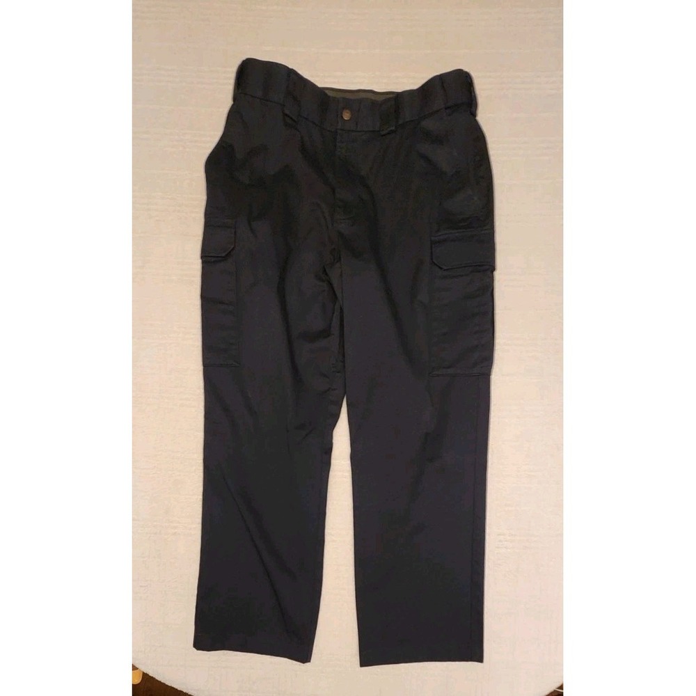 5.11 Tactical Pants Mens 36x30 Black Cargo Canvas Elastic Waist Workwear Utility